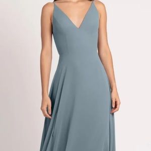 Jenny Yoo bridesmaids dress Dani in Mayan Blue Size 4